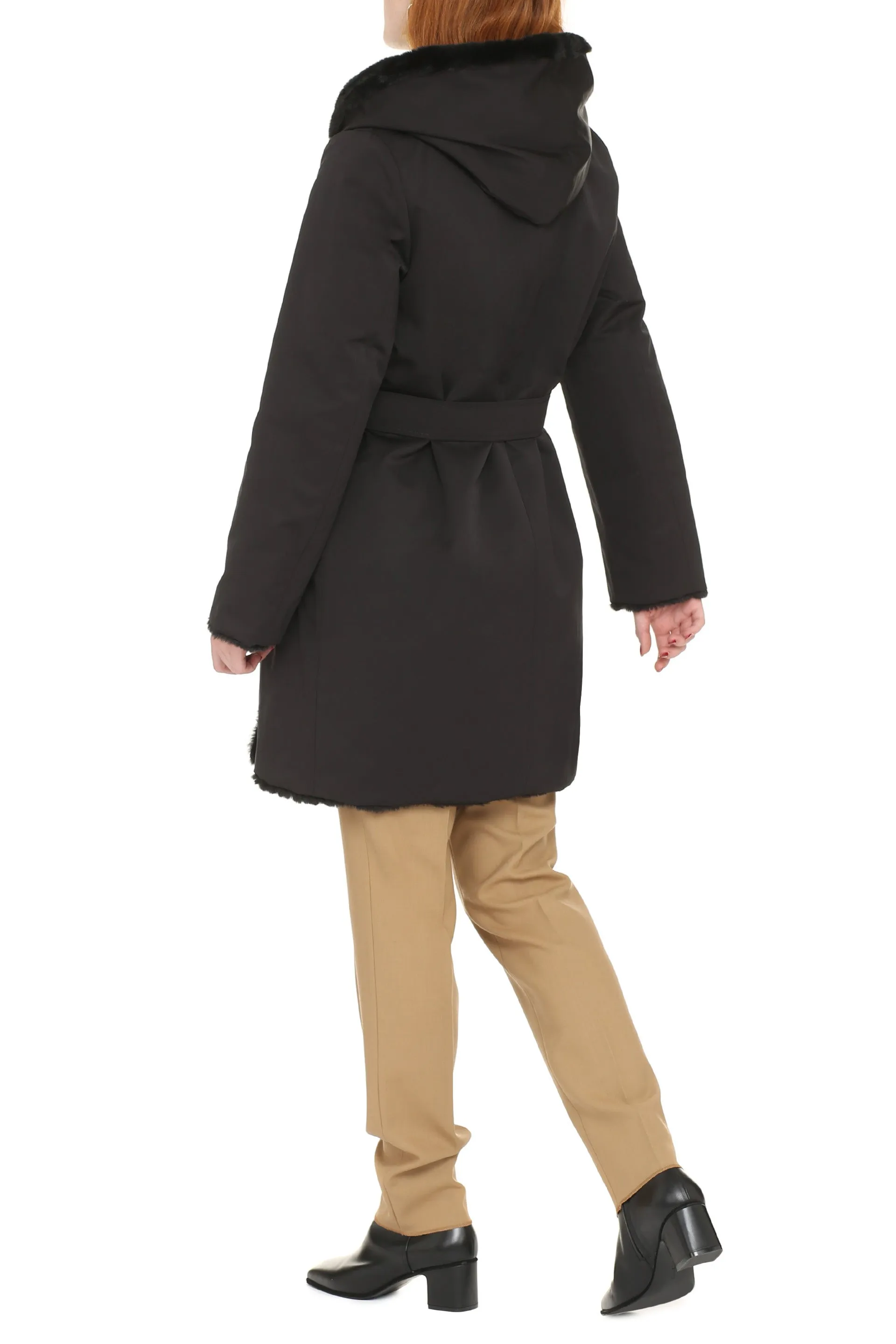 Max Mara Studio Felice Belted Long-Sleeved Coat