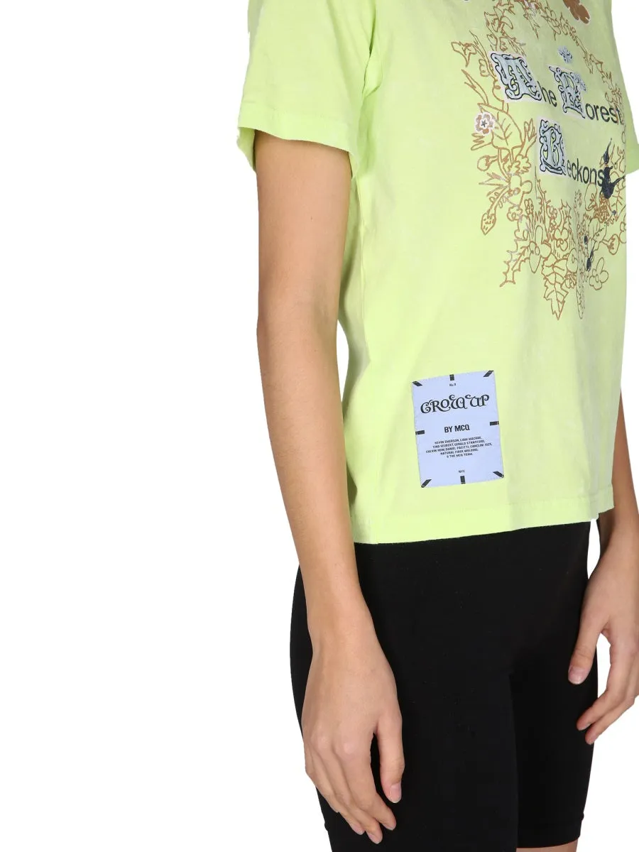 McQ Alexander McQueen Printed Crewneck T-Shirt