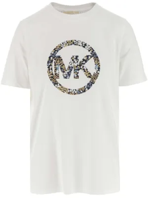 Michael Michael Kors Floral Logo Print T-Shirt