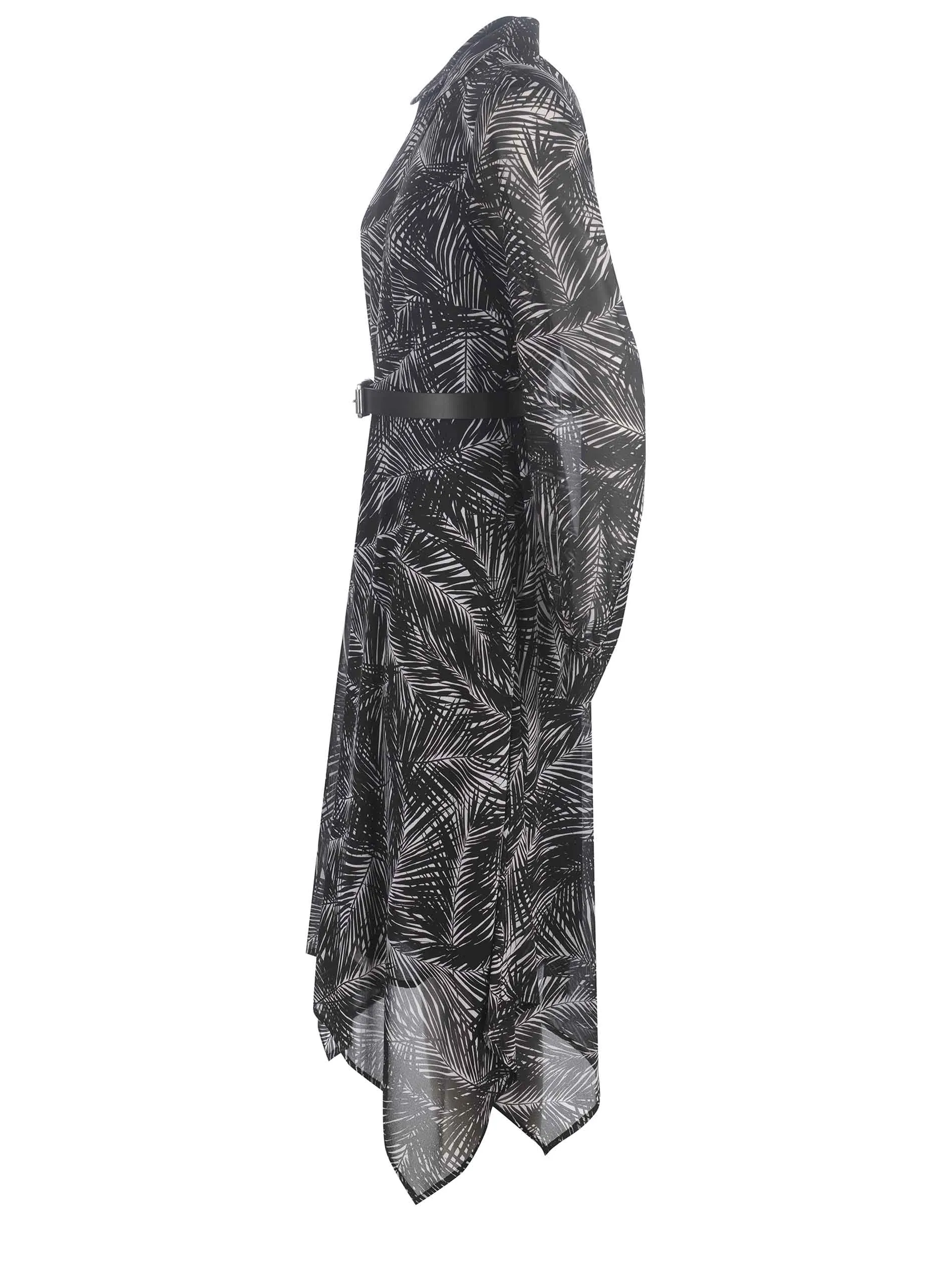 Michael Michael Kors Palm Georgette Handkerchief Shirt Dress
