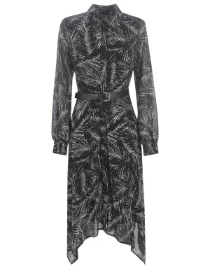 Michael Michael Kors Palm Georgette Handkerchief Shirt Dress
