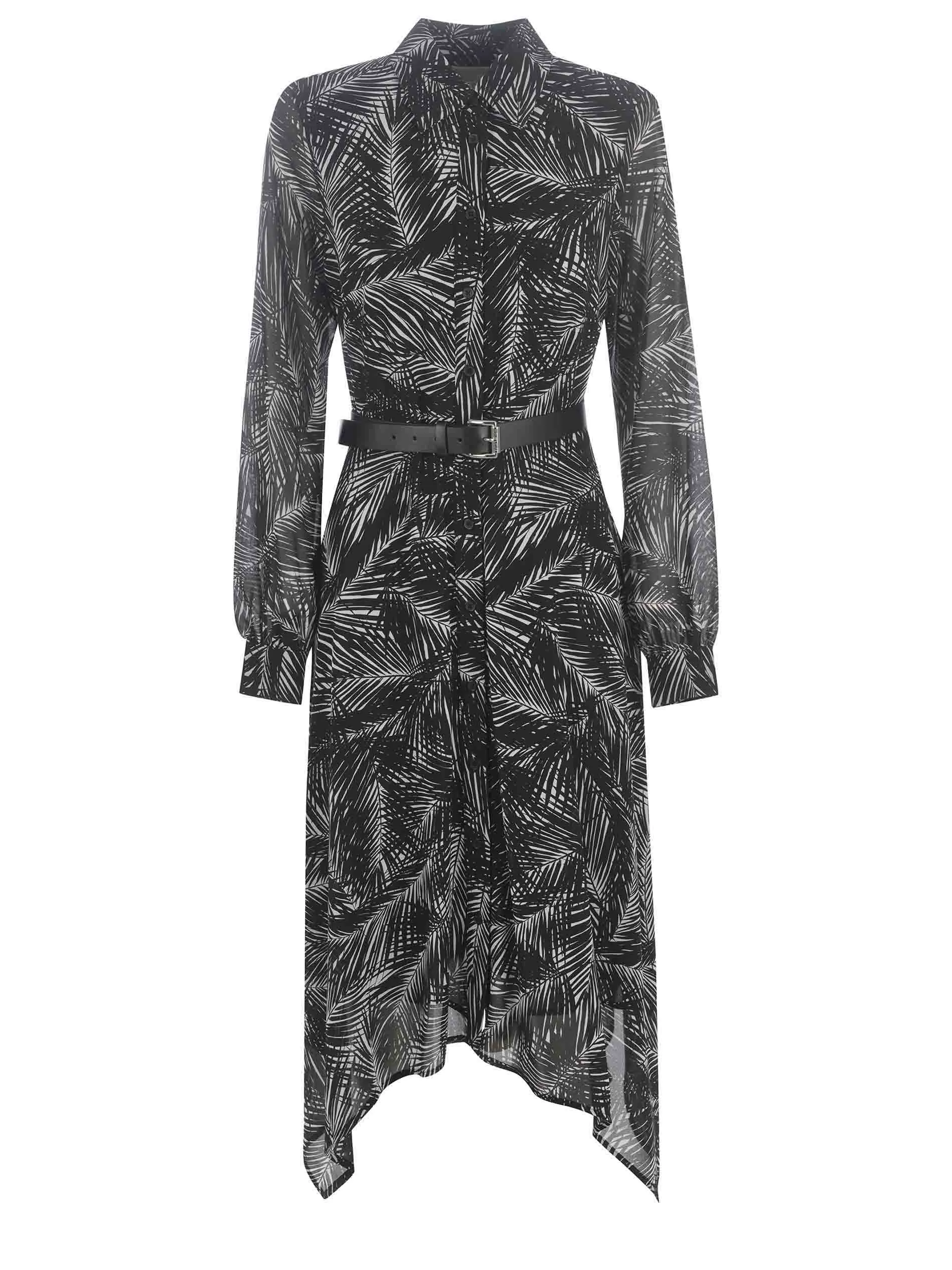Michael Michael Kors Palm Georgette Handkerchief Shirt Dress