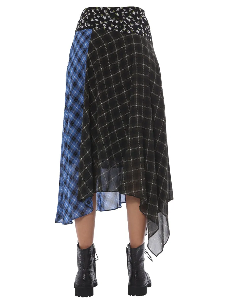 Michael Michael Kors Patchwork Midi Skirt