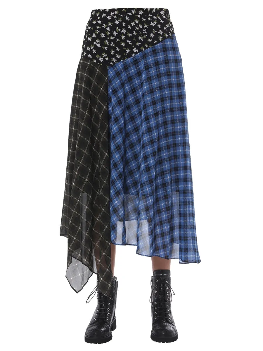 Michael Michael Kors Patchwork Midi Skirt
