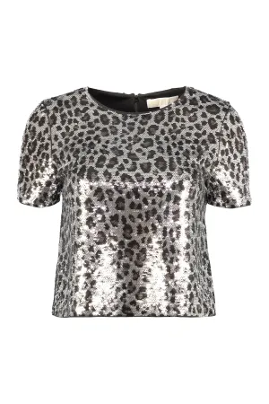 Michael Michael Kors Sequined Leopard Top