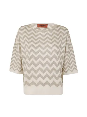Missoni Zig-Zag Crewneck Knitted Top