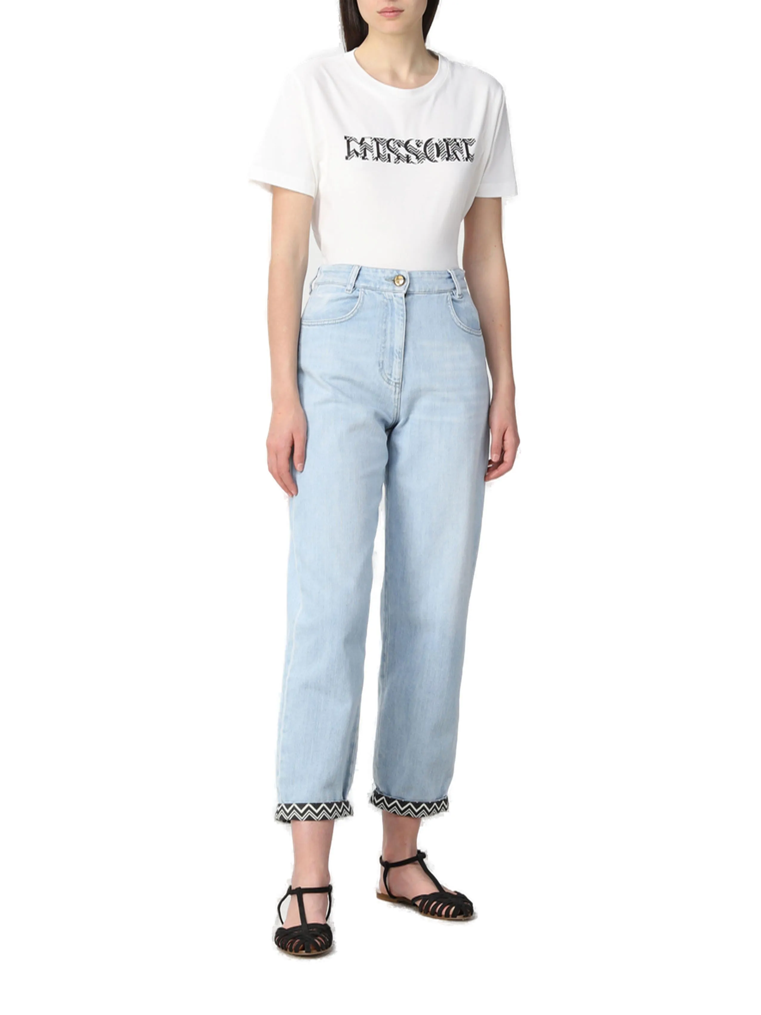 Missoni Zig-Zag Detailed Denim Jeans