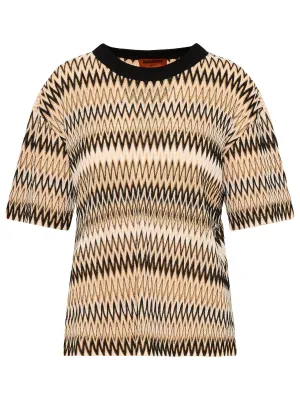 Missoni Zigzag-Knit Short Sleeved T-Shirt