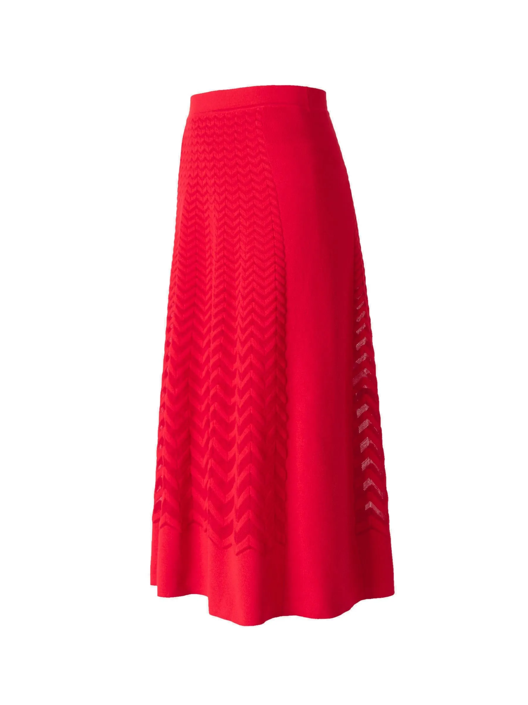 Missoni Zigzag Pleated Knitted Midi Skirt