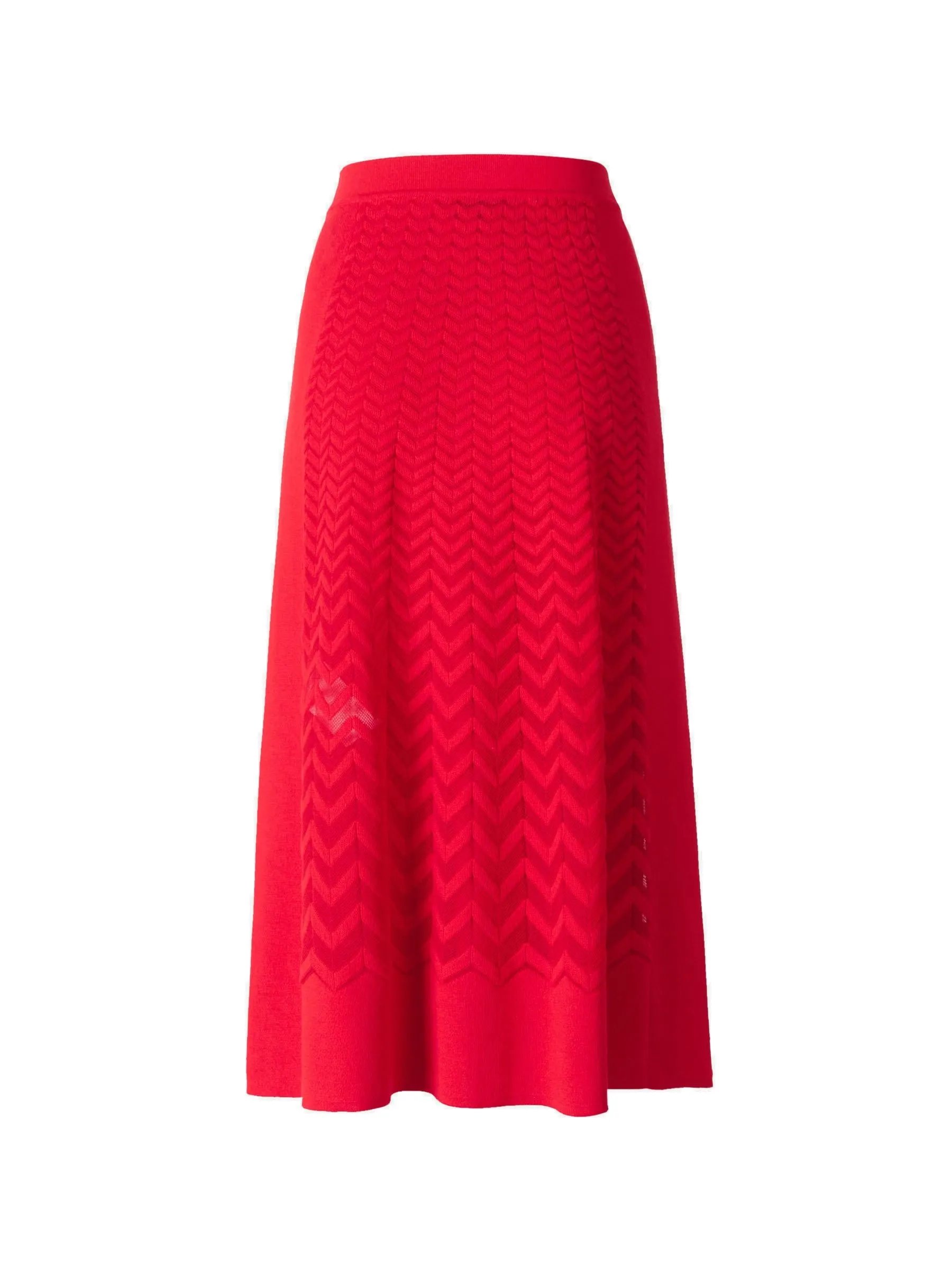 Missoni Zigzag Pleated Knitted Midi Skirt