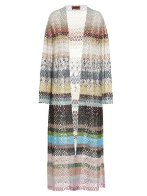 Missoni Zigzag Woven Knitted Long Sleeved Cardi-Coat