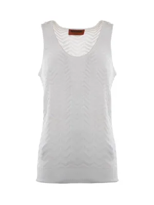 Missoni Zigzag Woven Knitted Tank Top