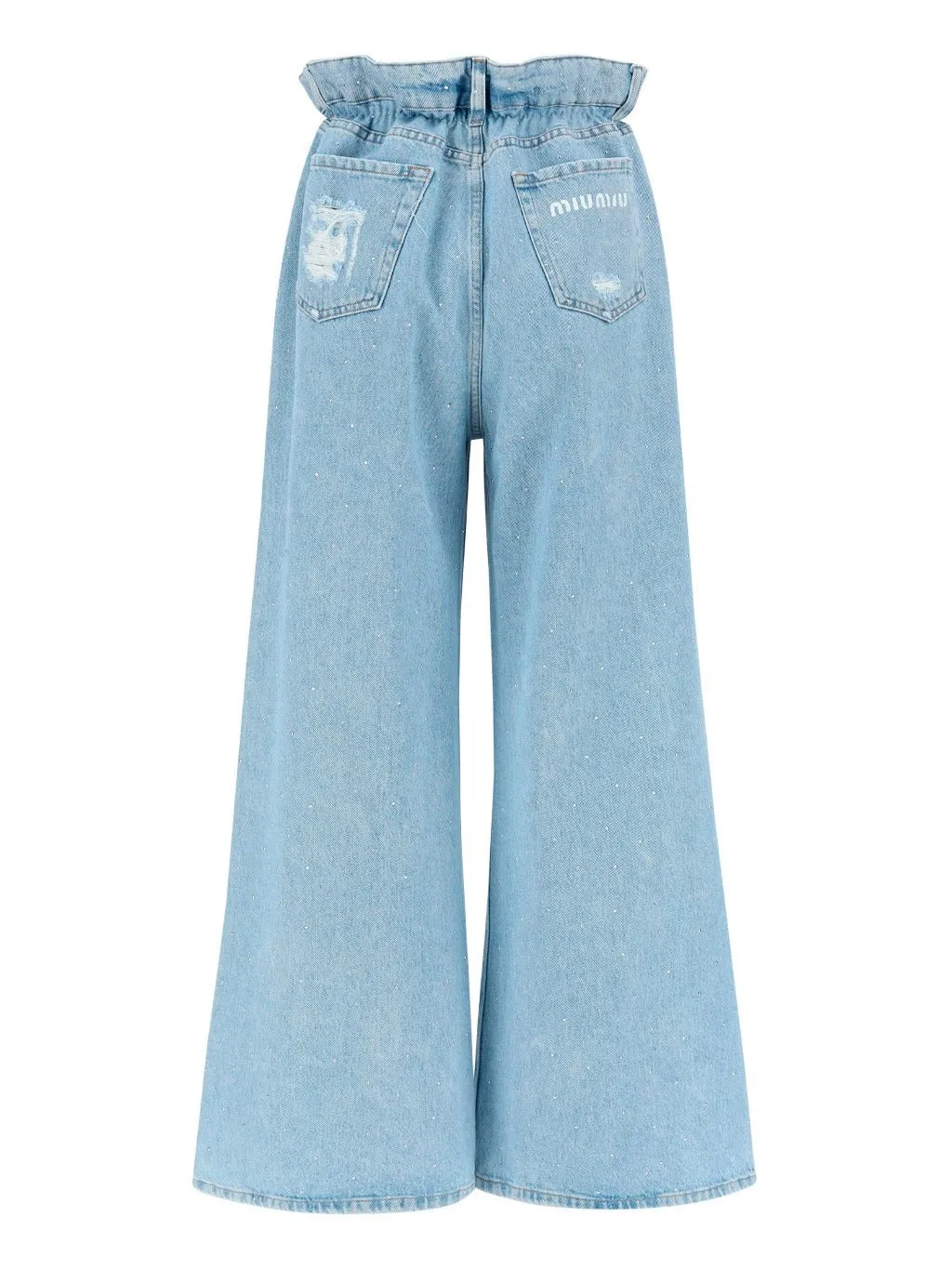 Miu Miu Ripped Wide-Leg Jeans