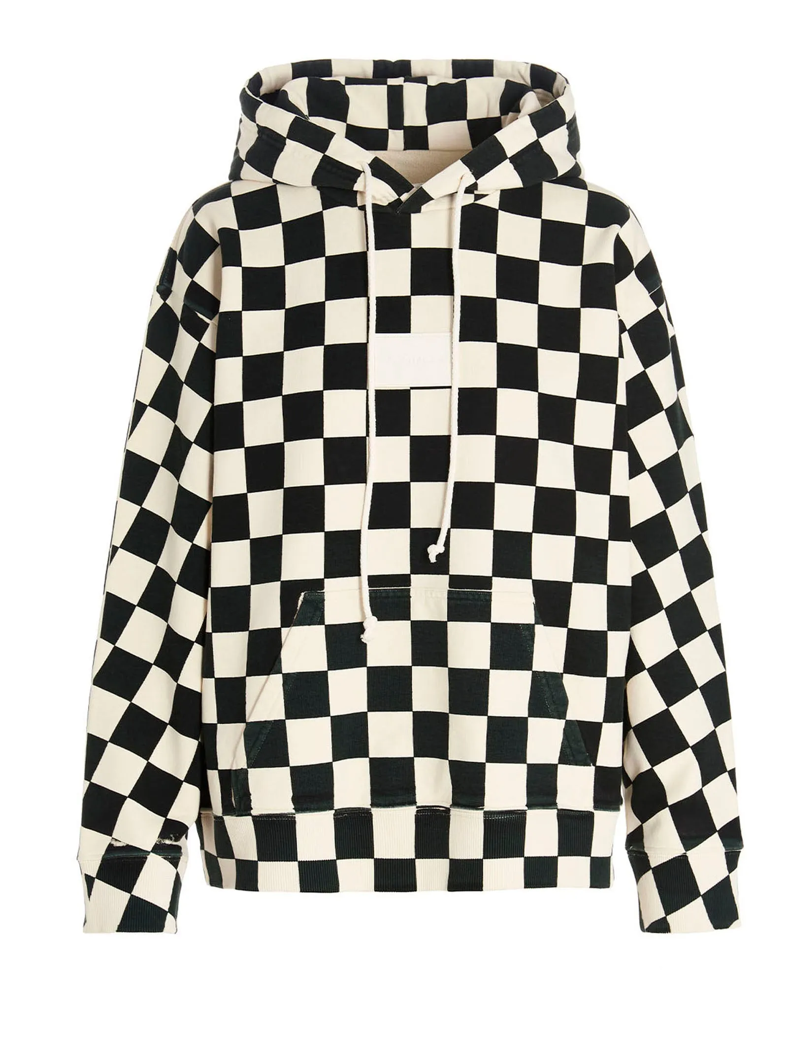 MM6 Maison Margiela Check Printed Drawstring Hoodie