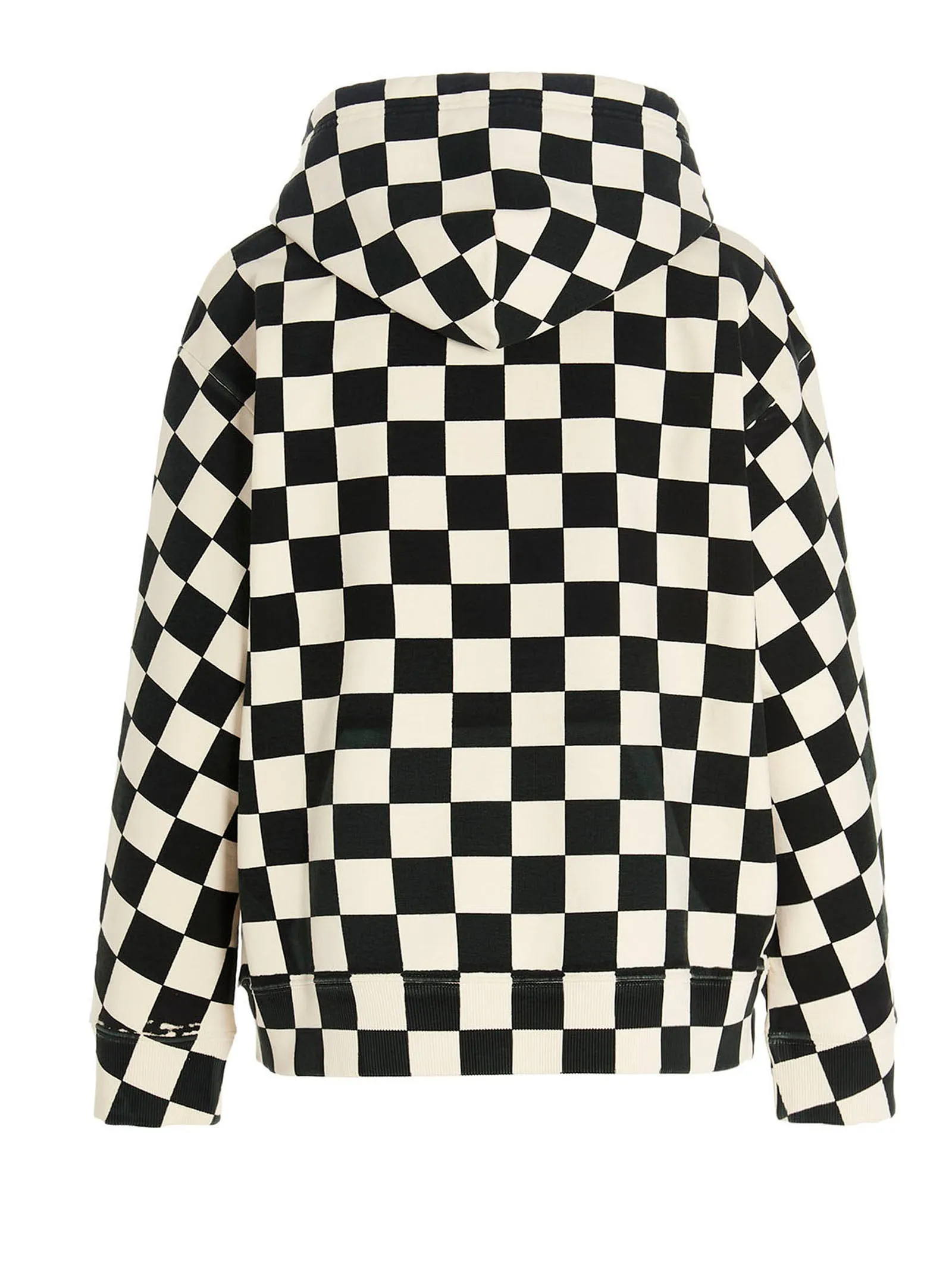 MM6 Maison Margiela Check Printed Drawstring Hoodie