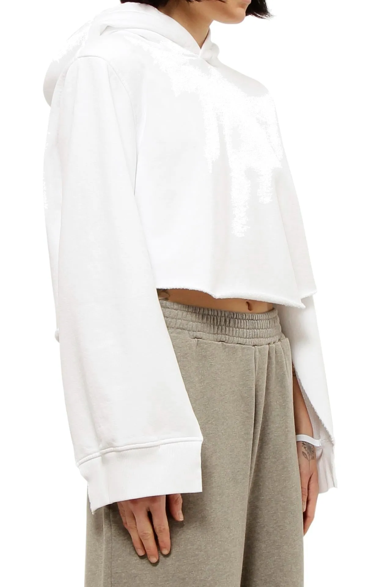 MM6 Maison Margiela Classic Cropped Hoodie