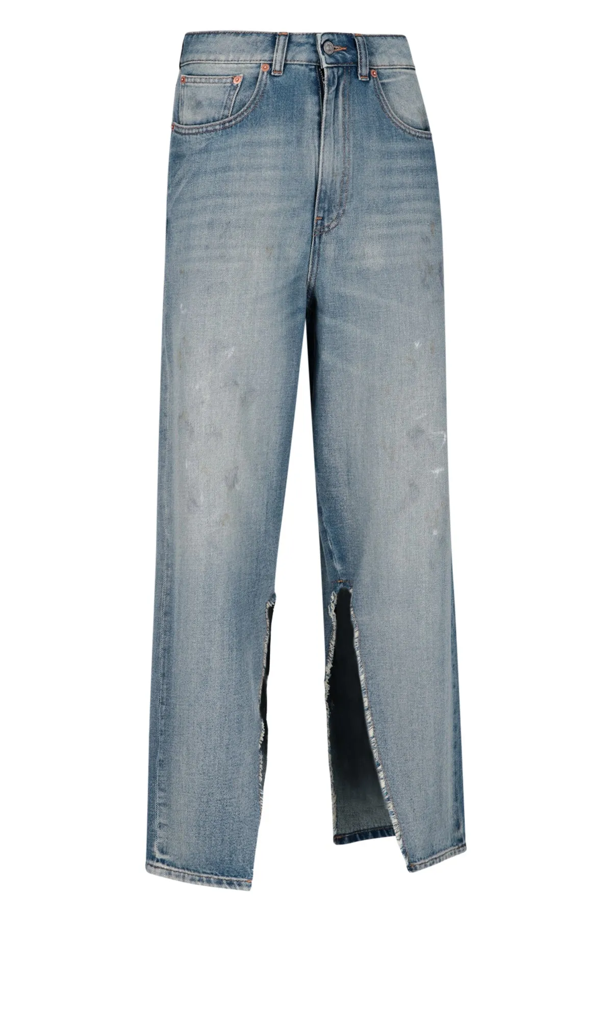 MM6 Maison Margiela Cropped Slit Jeans