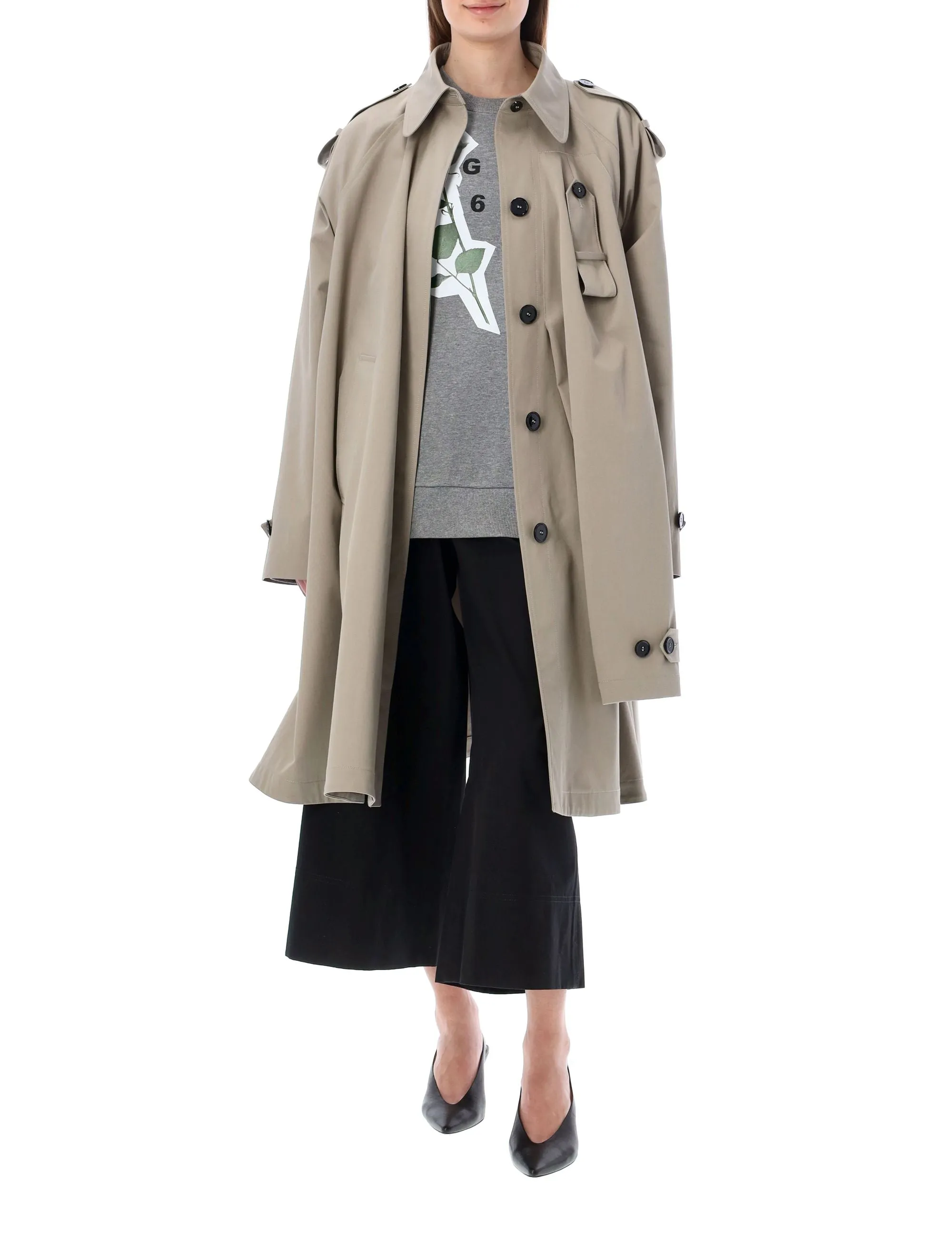 MM6 Maison Margiela Hanging Sleeves Trench Coat