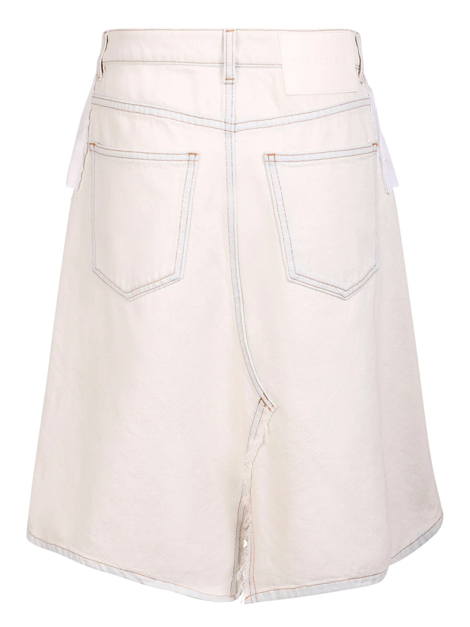 MM6 Maison Margiela Knot-Detailed Denim Skirt