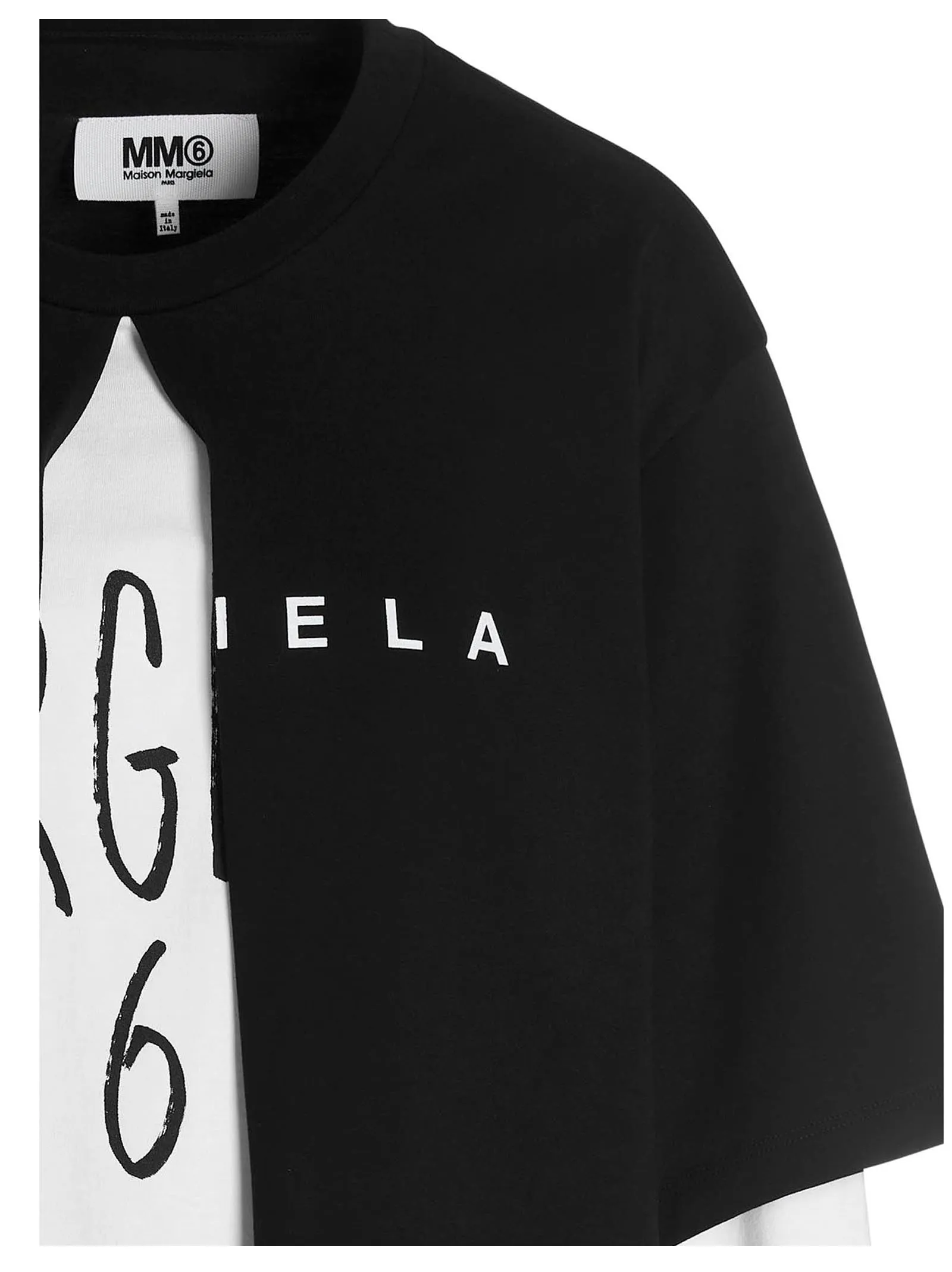 MM6 Maison Margiela Layered Logo Printed T-Shirt
