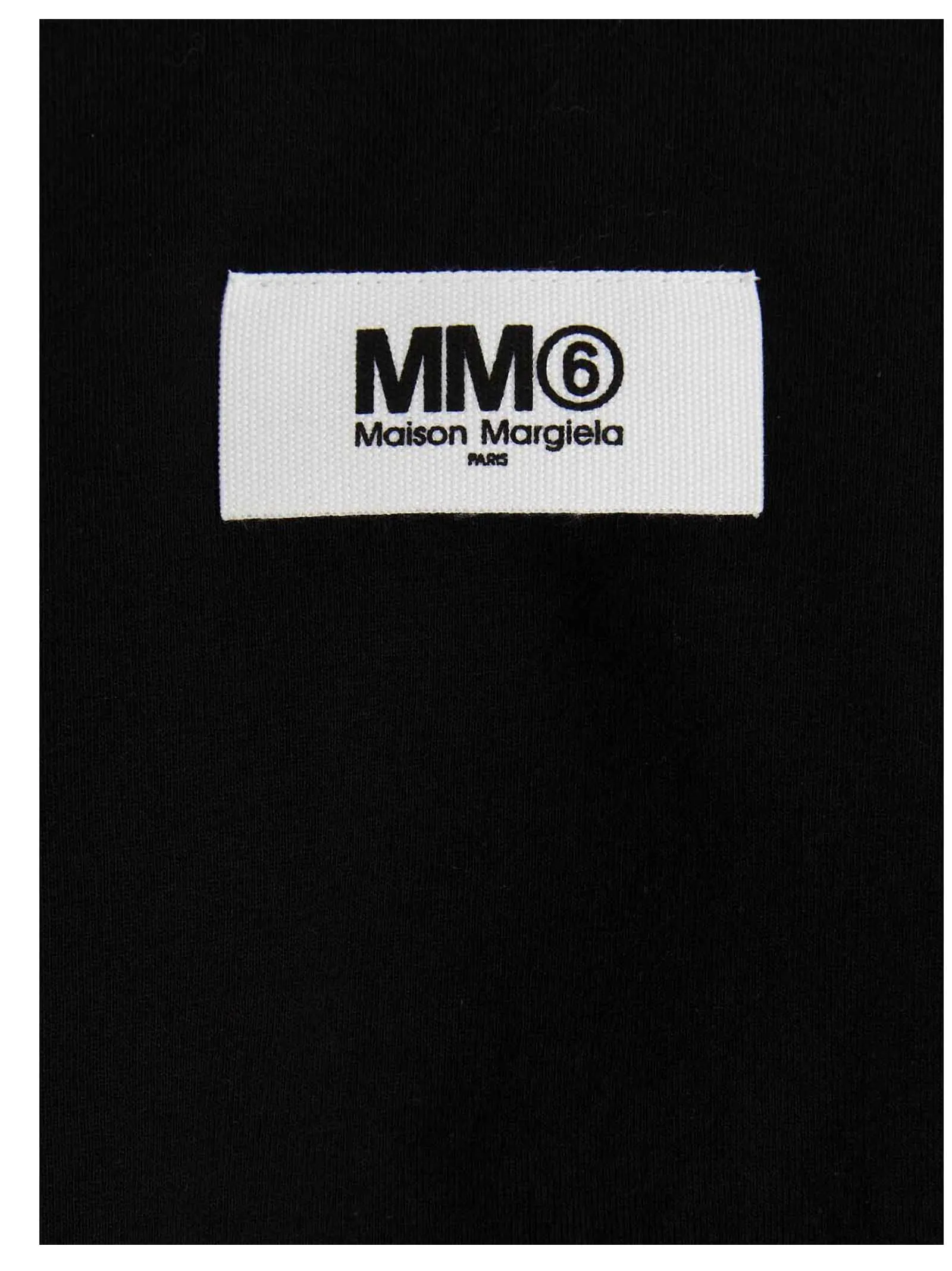 MM6 Maison Margiela Logo Patch Cropped T-Shirt
