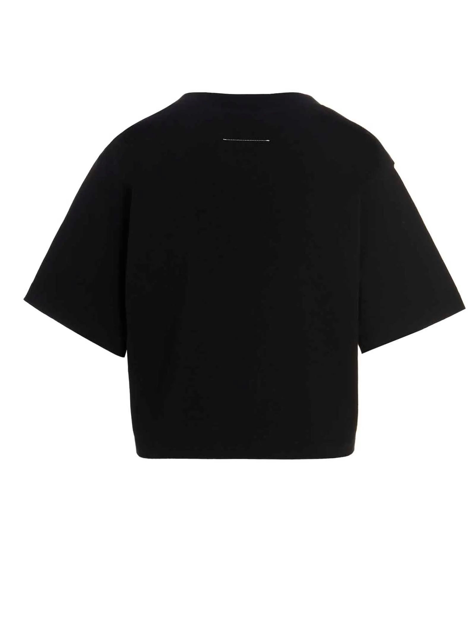MM6 Maison Margiela Logo Patch Cropped T-Shirt