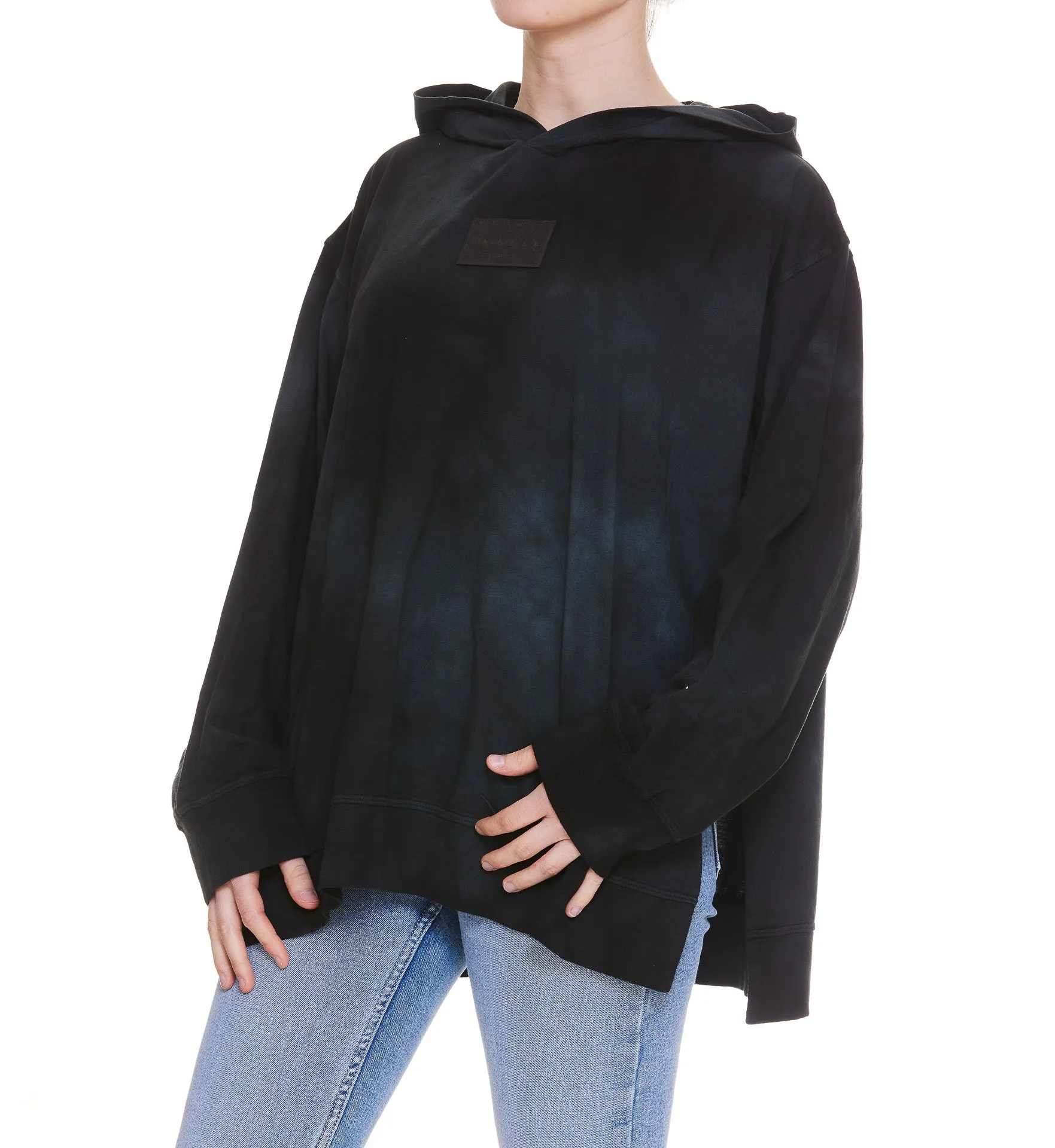 MM6 Maison Margiela Logo Patch Long-Sleeved Hoodie
