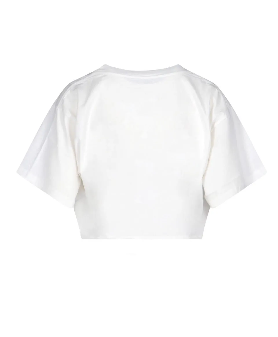 MM6 Maison Margiela Logo Tab Cropped T-Shirt