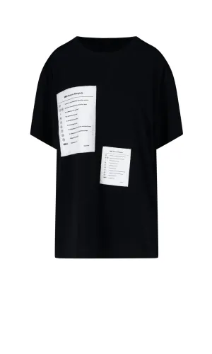 MM6 Maison Margiela Patch Detailed Crewneck T-Shirt