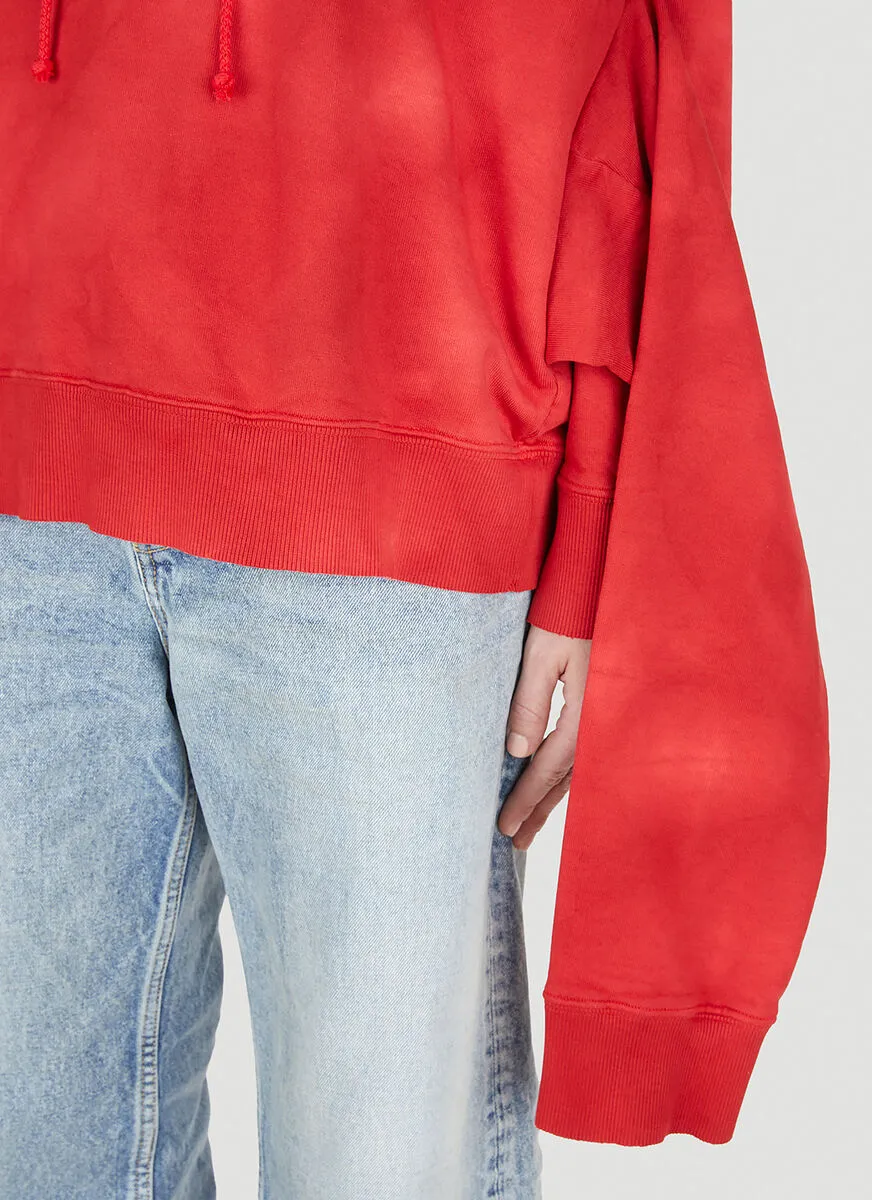 MM6 Maison Margiela Tie-Dyed Tied Waist Hoodie