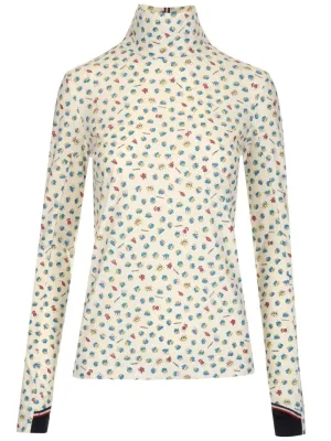 Moncler Grenoble Graphic Printed Turtle-Neck Top