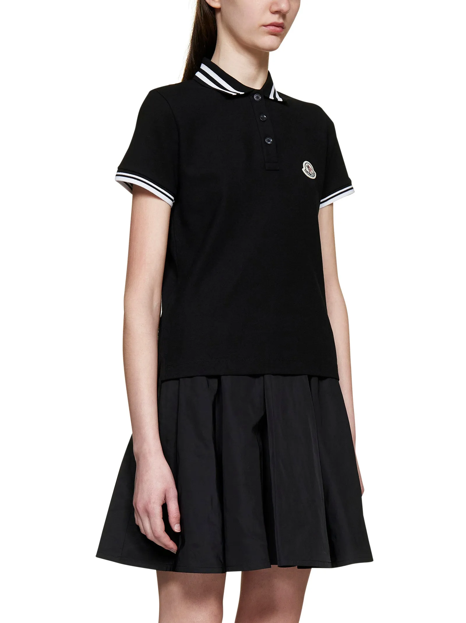 Moncler Logo Patch Short-Sleeved Polo Shirt