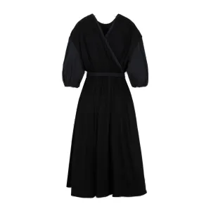 Moncler V-Neck Flared Midi Dress