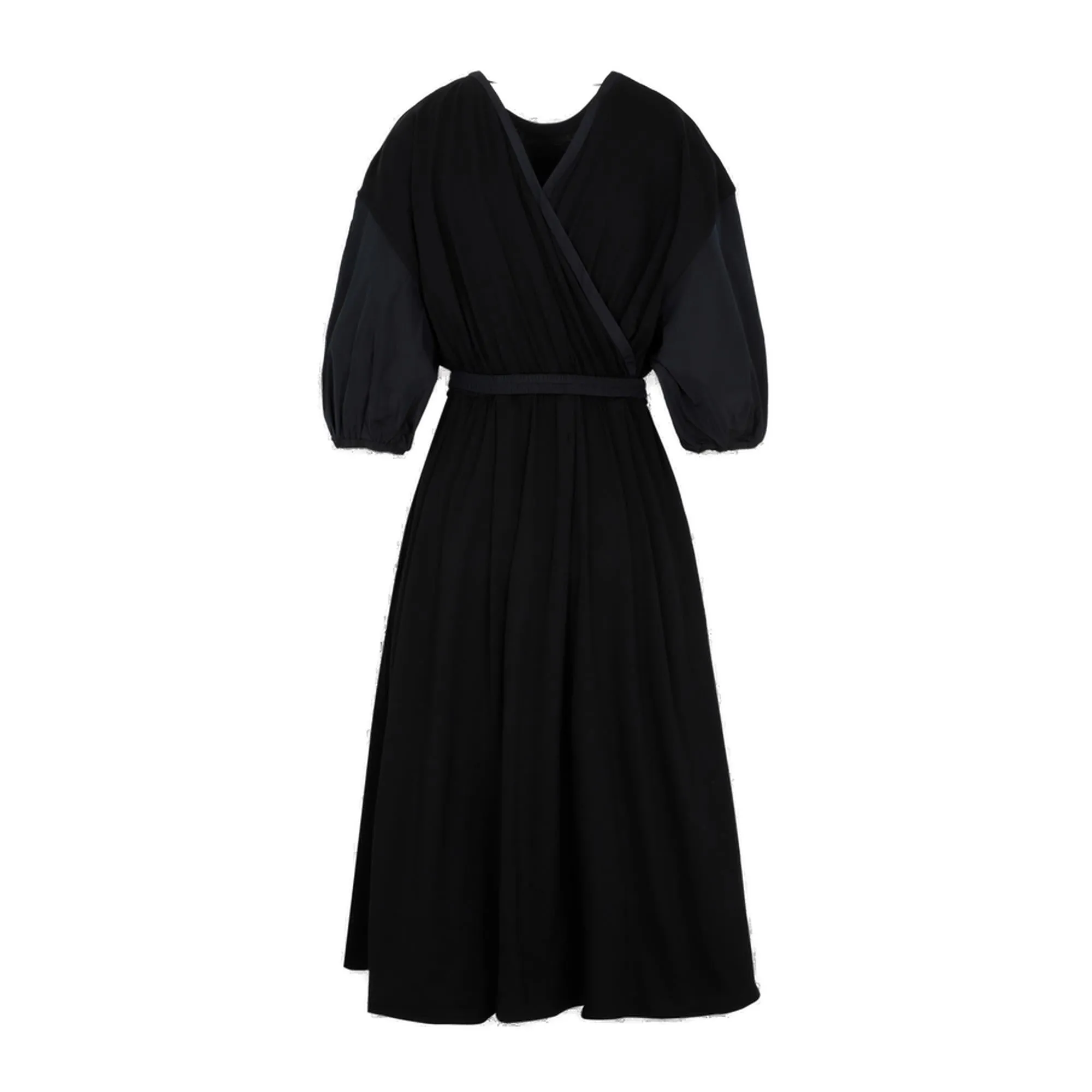 Moncler V-Neck Flared Midi Dress