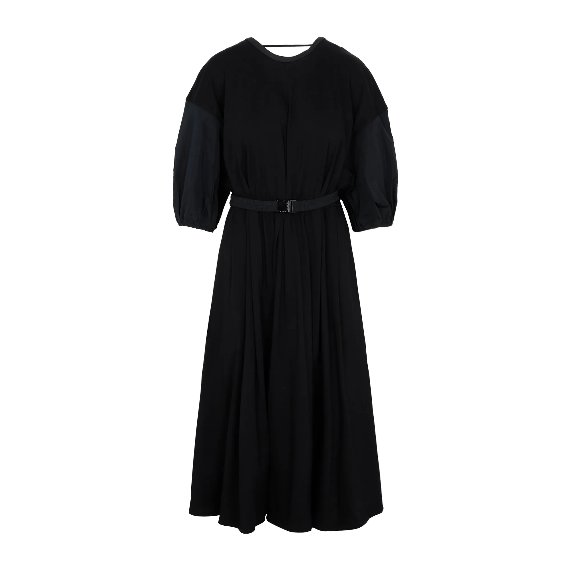 Moncler V-Neck Flared Midi Dress