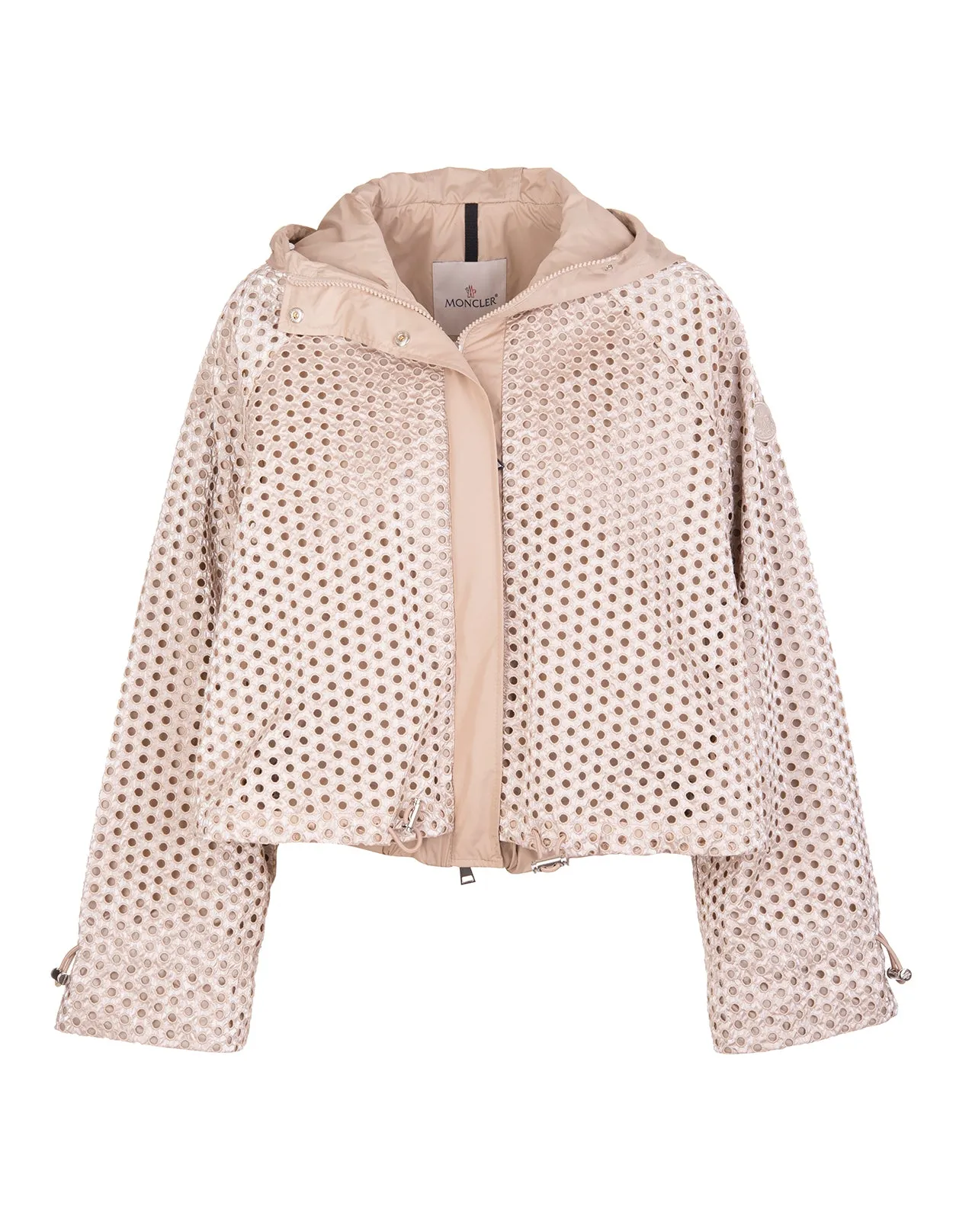 Moncler Zip-Up Hooded Cropped Jacket