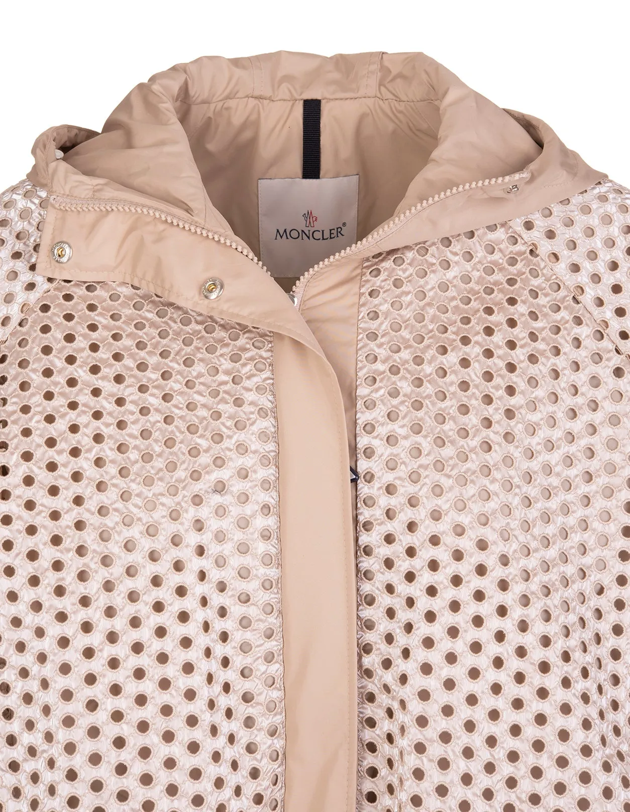 Moncler Zip-Up Hooded Cropped Jacket