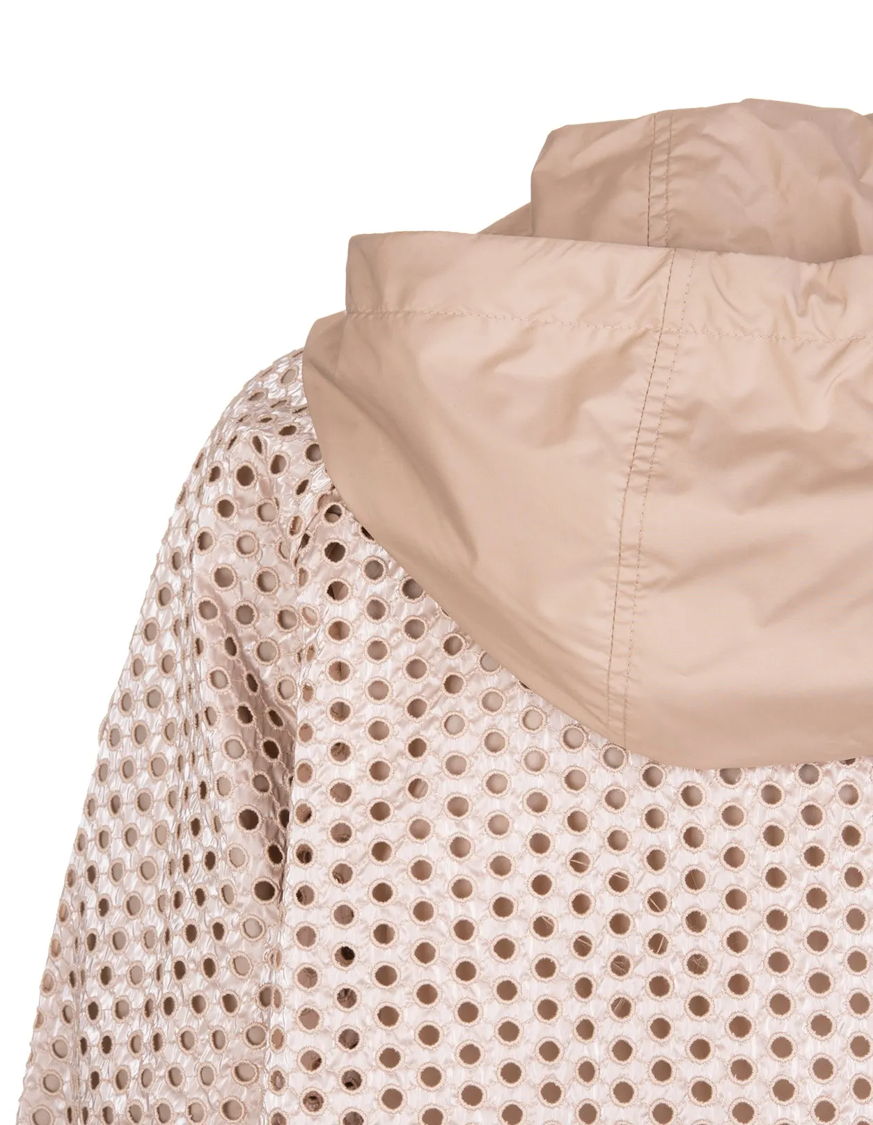 Moncler Zip-Up Hooded Cropped Jacket