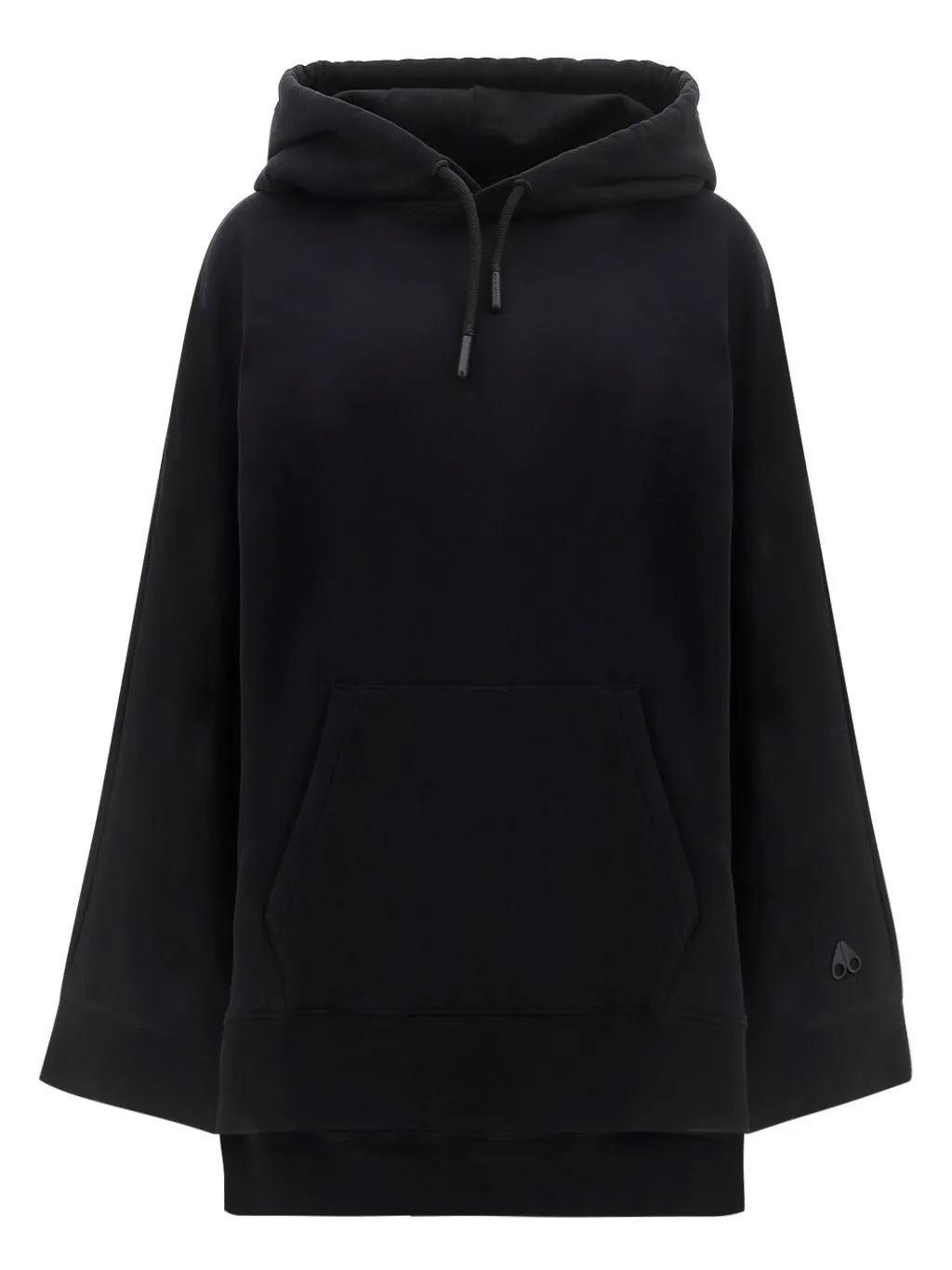 Moose Knuckles Logo Plaque Drawstring Hoodie