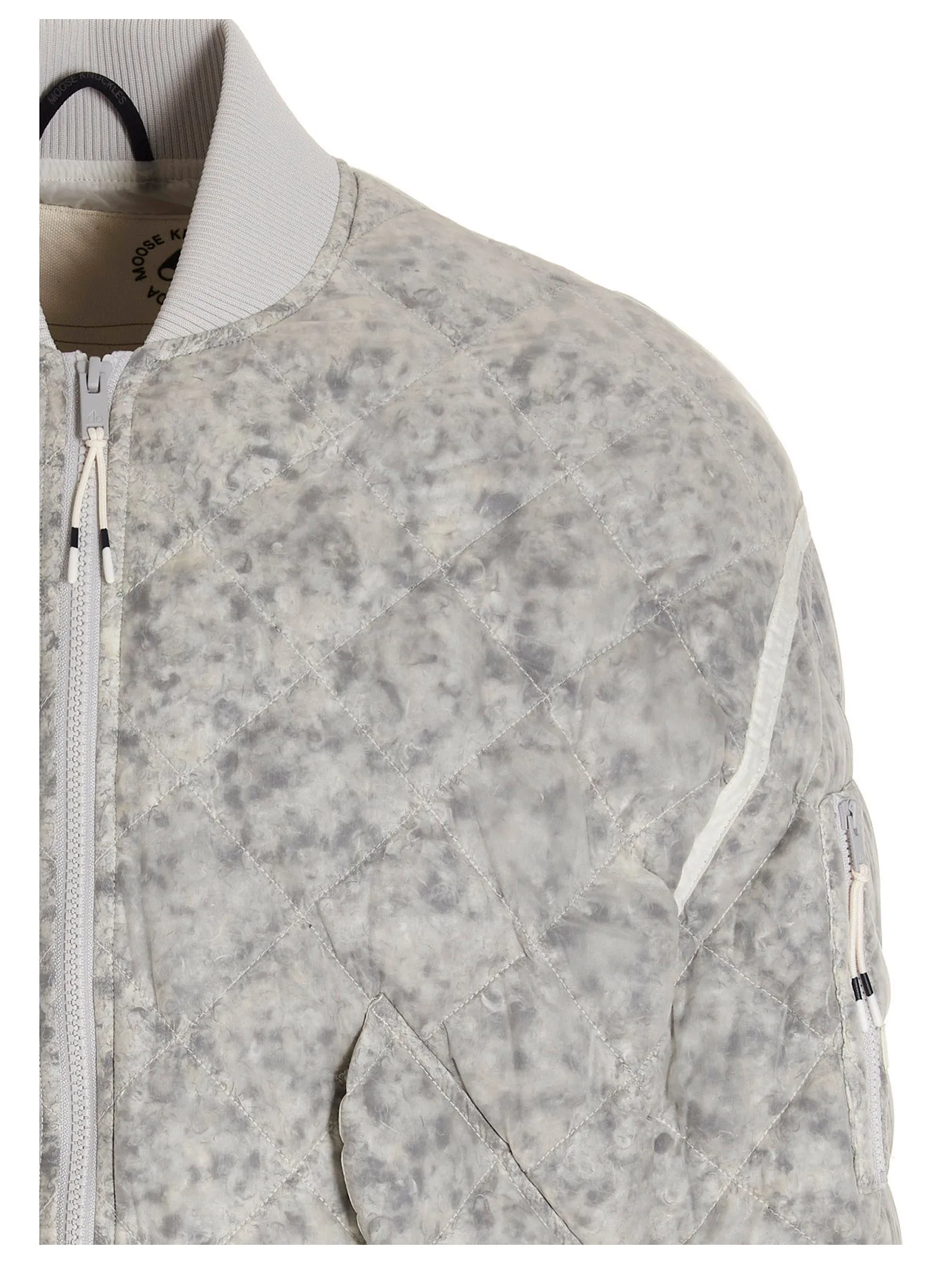 Moose Knuckles Zip-Up Quilt Bomber Jacket
