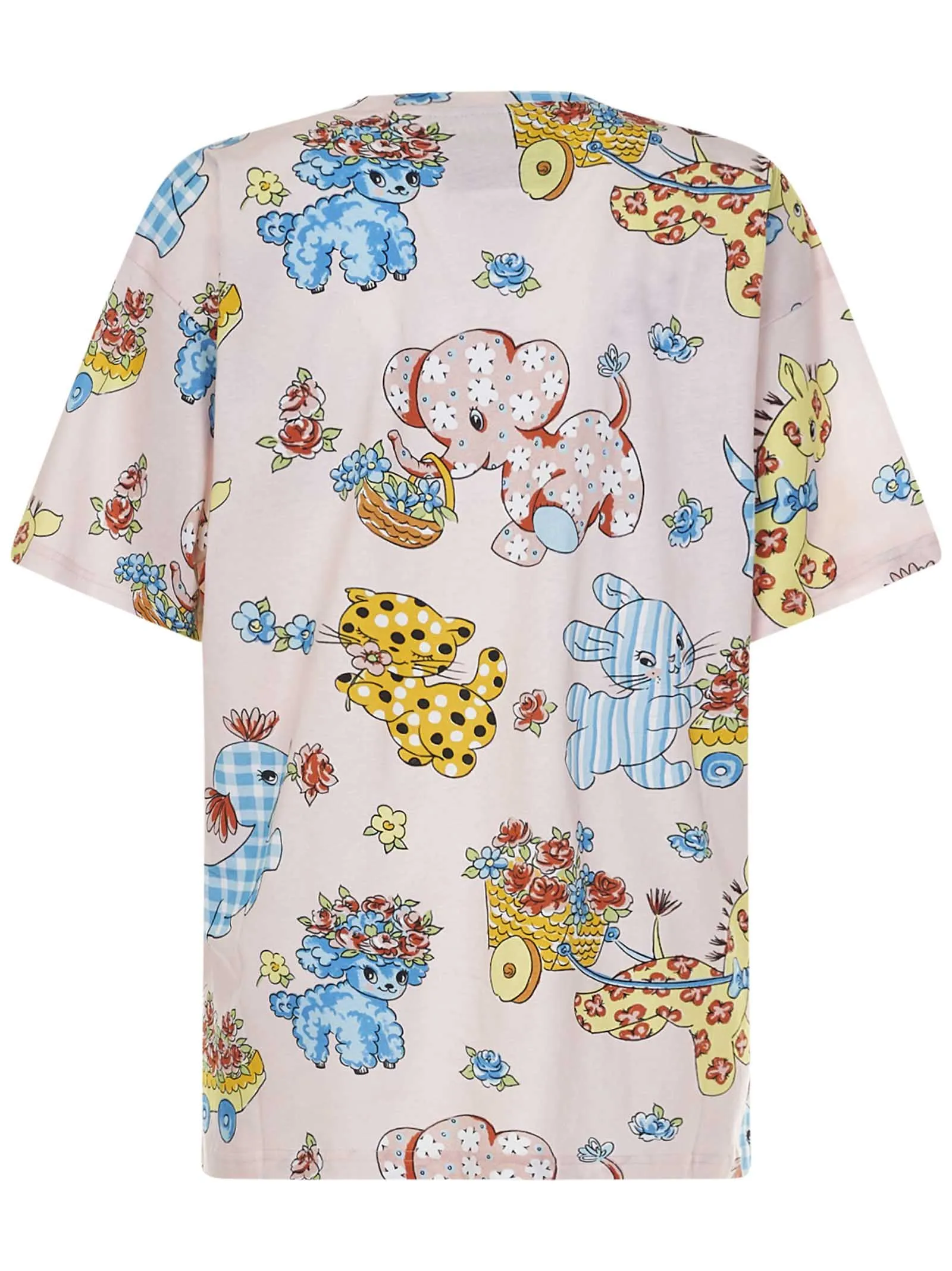 Moschino Allover Animal Printed Crewneck T-Shirt