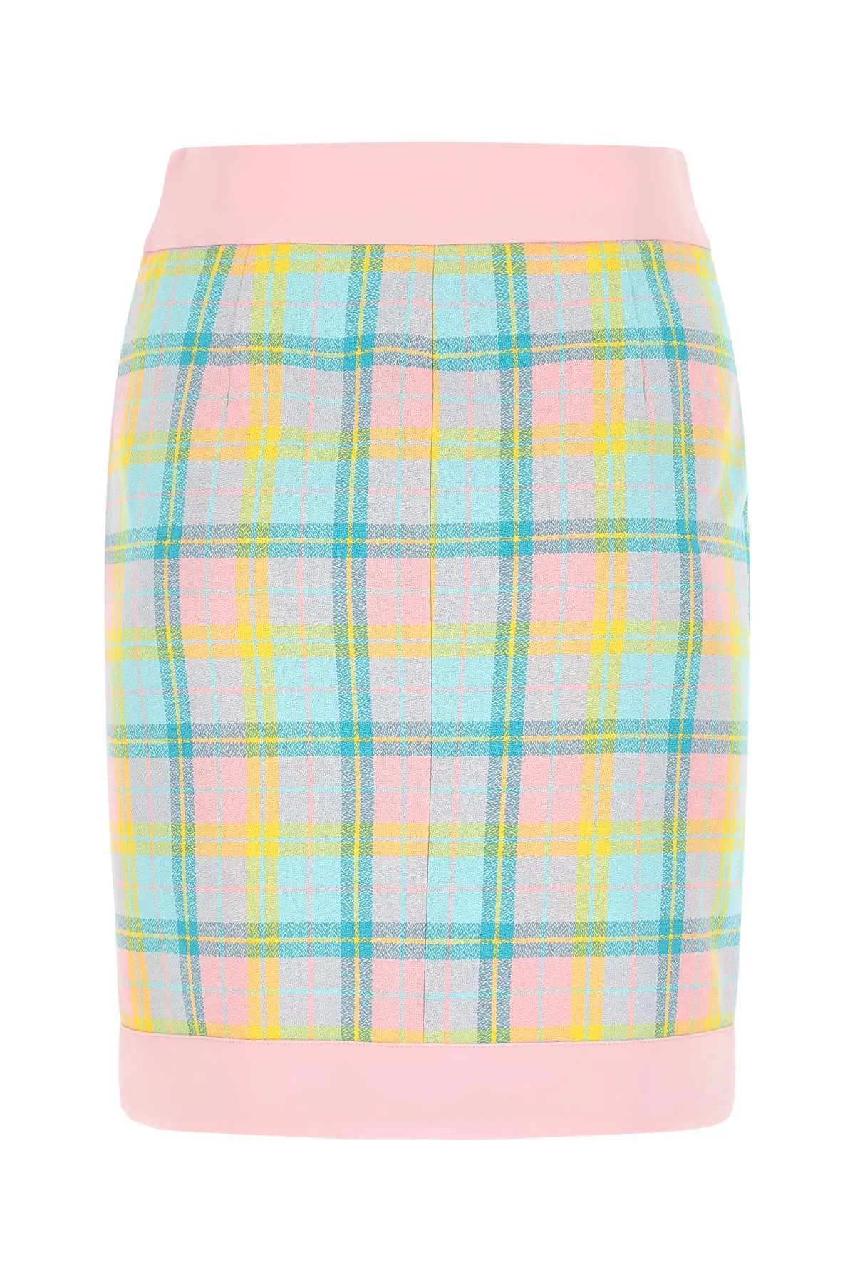 Moschino Check-Pattern High Waist Skirt