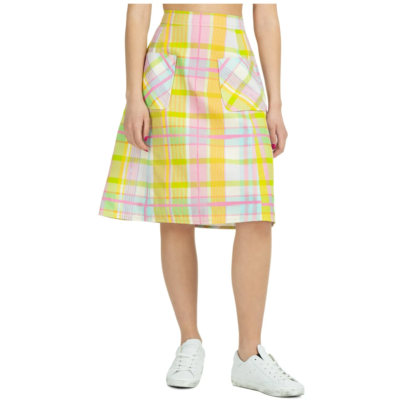 Moschino Check Pattern Midi Skirt