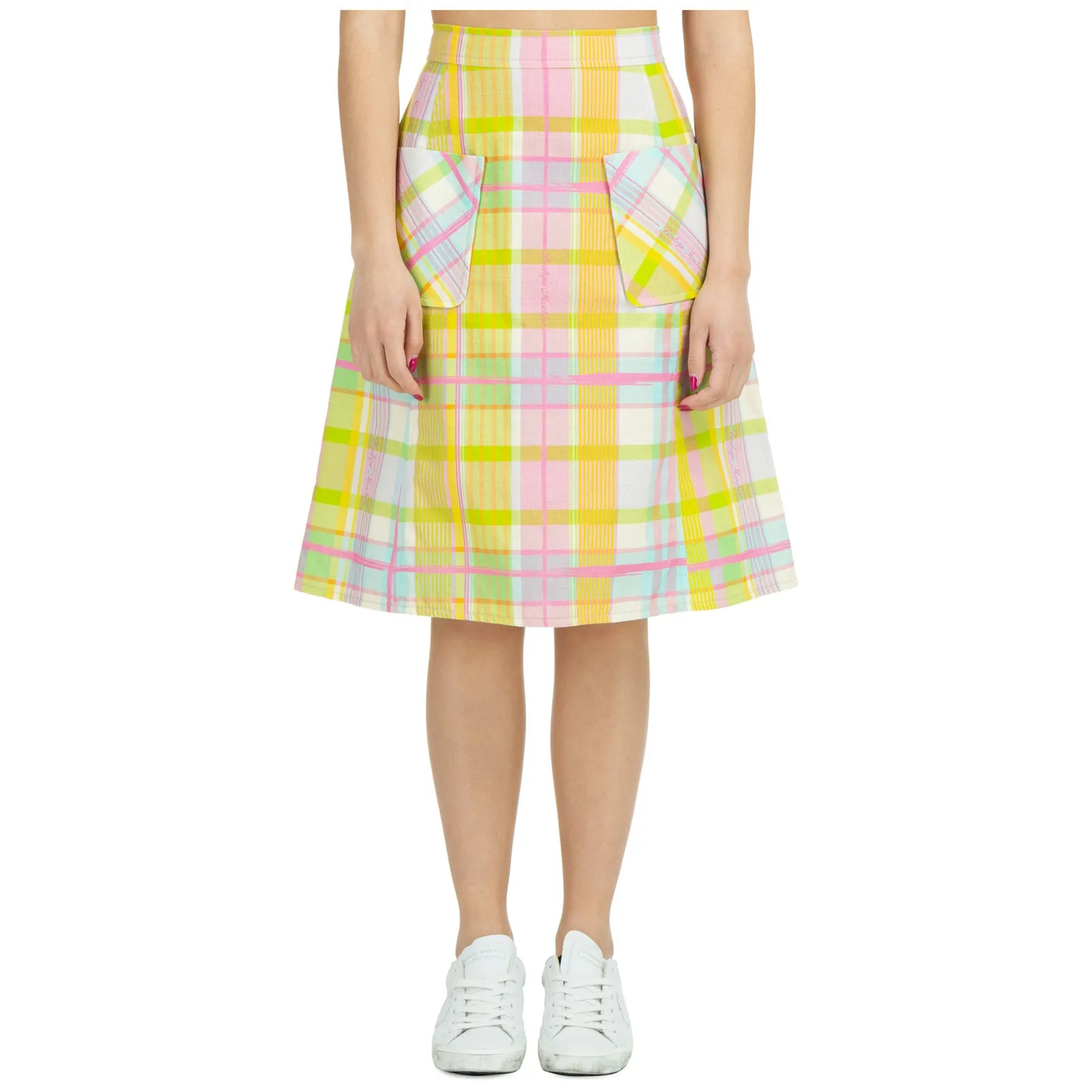 Moschino Check Pattern Midi Skirt