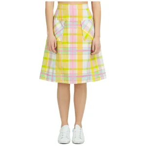 Moschino Check Pattern Midi Skirt