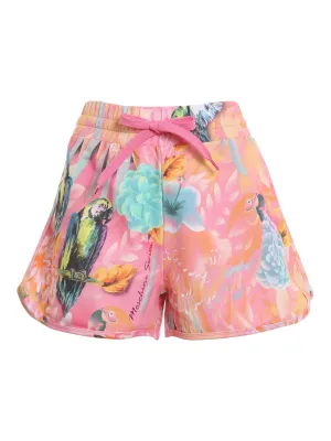 Moschino Floral Printed Drawstring Track Shorts