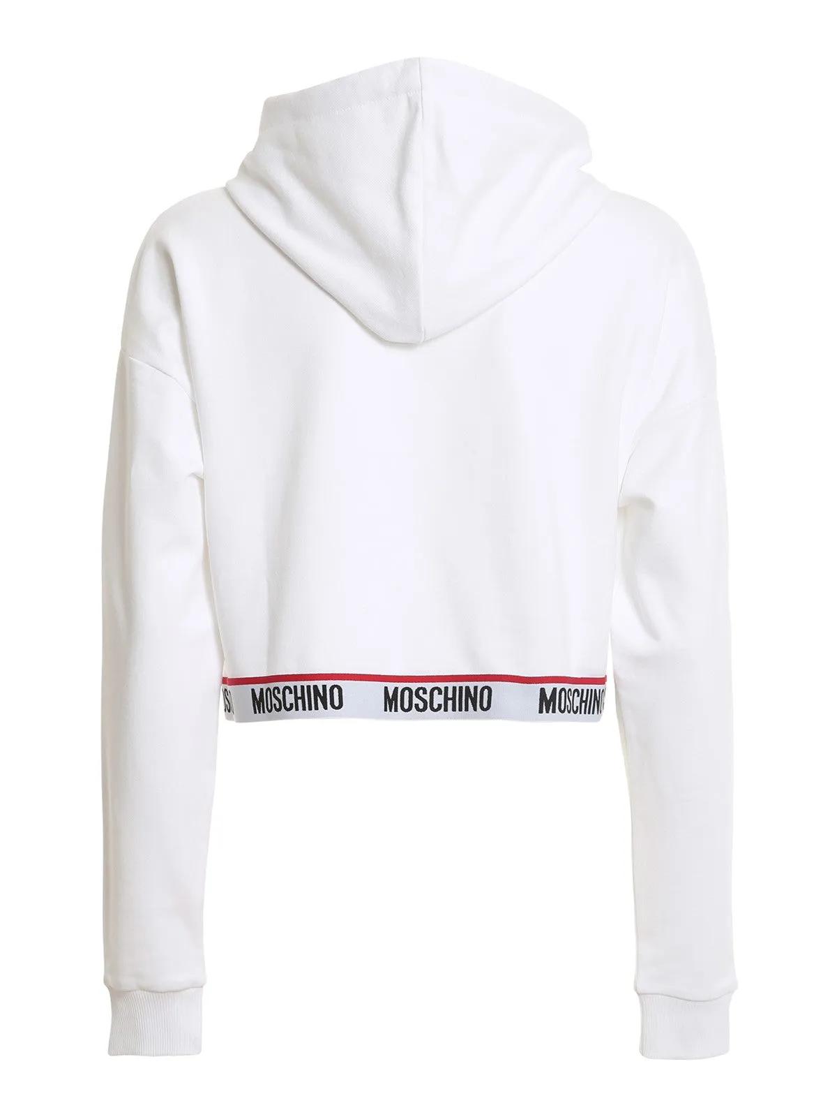 Moschino Logo-Waistband Drawstring Hoodie