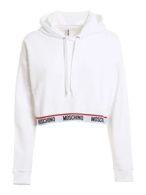 Moschino Logo-Waistband Drawstring Hoodie