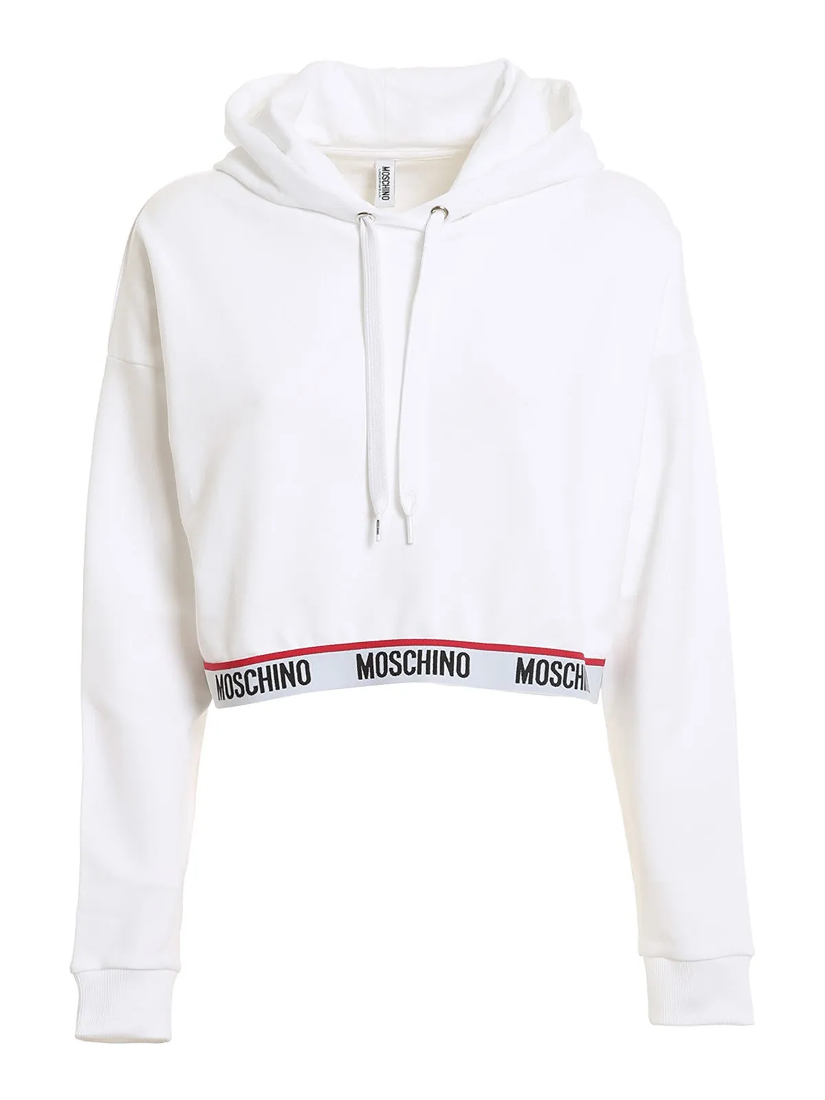 Moschino Logo-Waistband Drawstring Hoodie