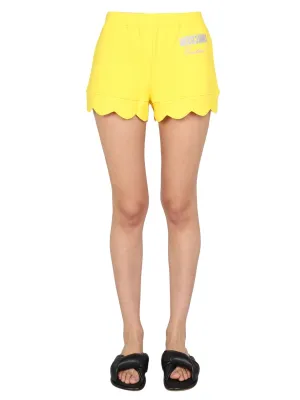 Moschino Scallop-Edge Elasticated Waist Shorts